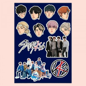 К-поп наклейки Стрей Кидс Stray Kids 1 лист А4 L184657