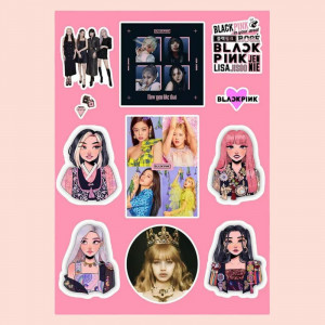 К-поп наліпки Блекпінк BLACKPINK 1 лист А4 L184663